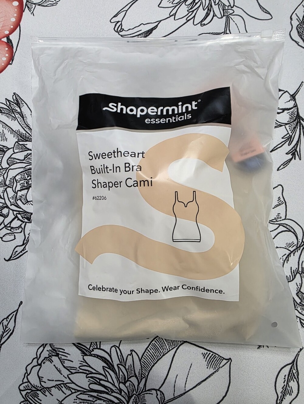 Shapermint Essentials Sweetheart Cami in Beige New Never Opened